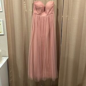 Jenny Yoo bridesmaid dress rose pink tulle